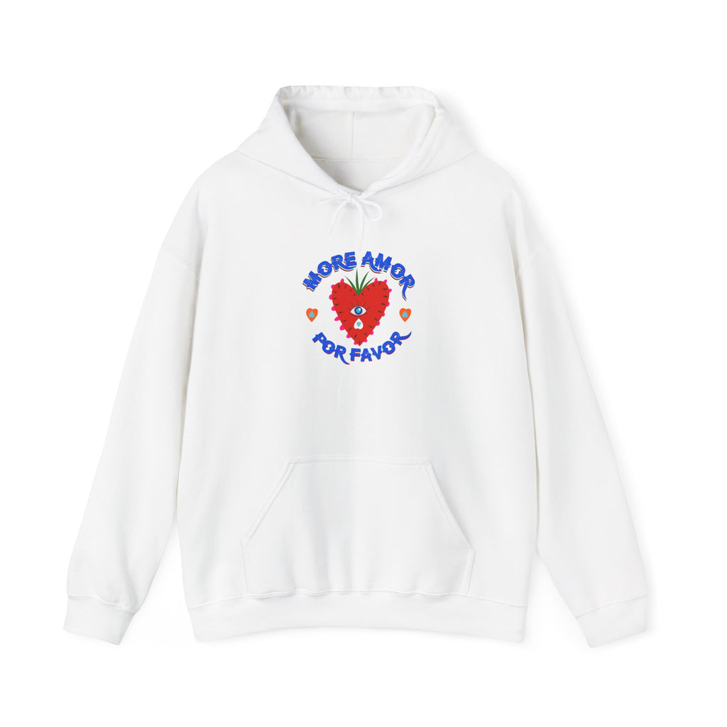 Hoodie — 'More Amor Por Favor' Cute Heart Graphic Pullover