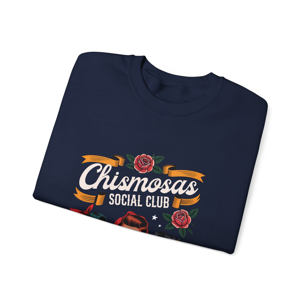 Chismosas Social Club Crewneck Sweatshirt – Retro Women Friends Gossip Graphic