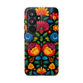 Floral Folk Art Tough Phone Case — Colorful Protective iPhone Cover