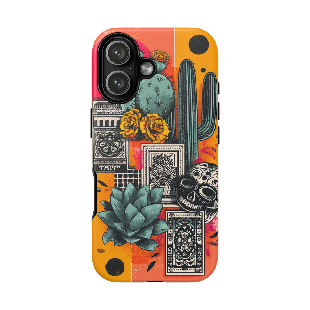 Desert Tarot Phone Case — Cactus, Succulent & Sugar Skull Protective Cover