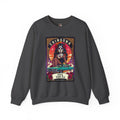 Chingona sugar skull car crewneck dark heather - Day of Dead lowrider Latina pullover