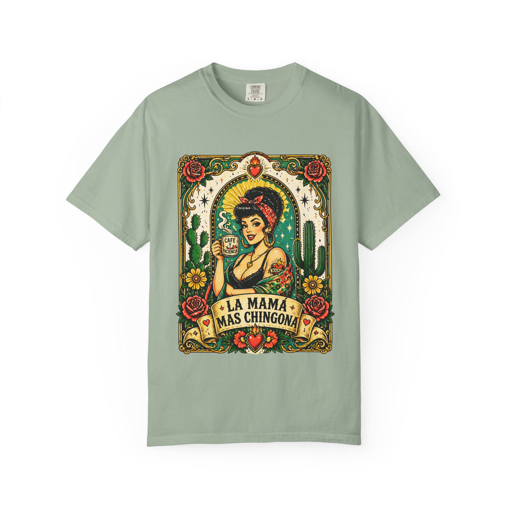 La Mama Más Chingona T-Shirt — Vintage Mexican Lotería Style Graphic Tee