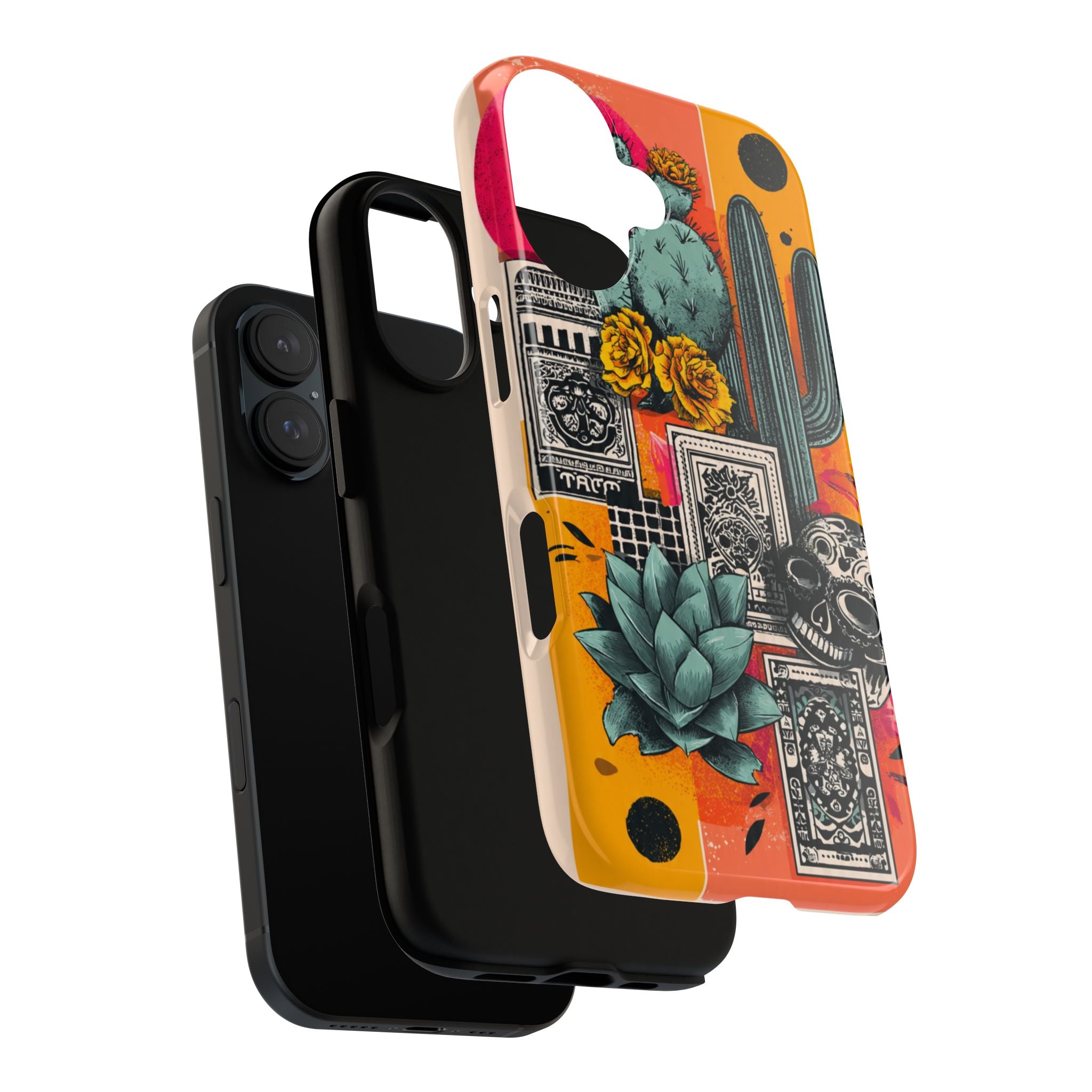Desert Tarot Phone Case — Cactus, Succulent & Sugar Skull Protective Cover