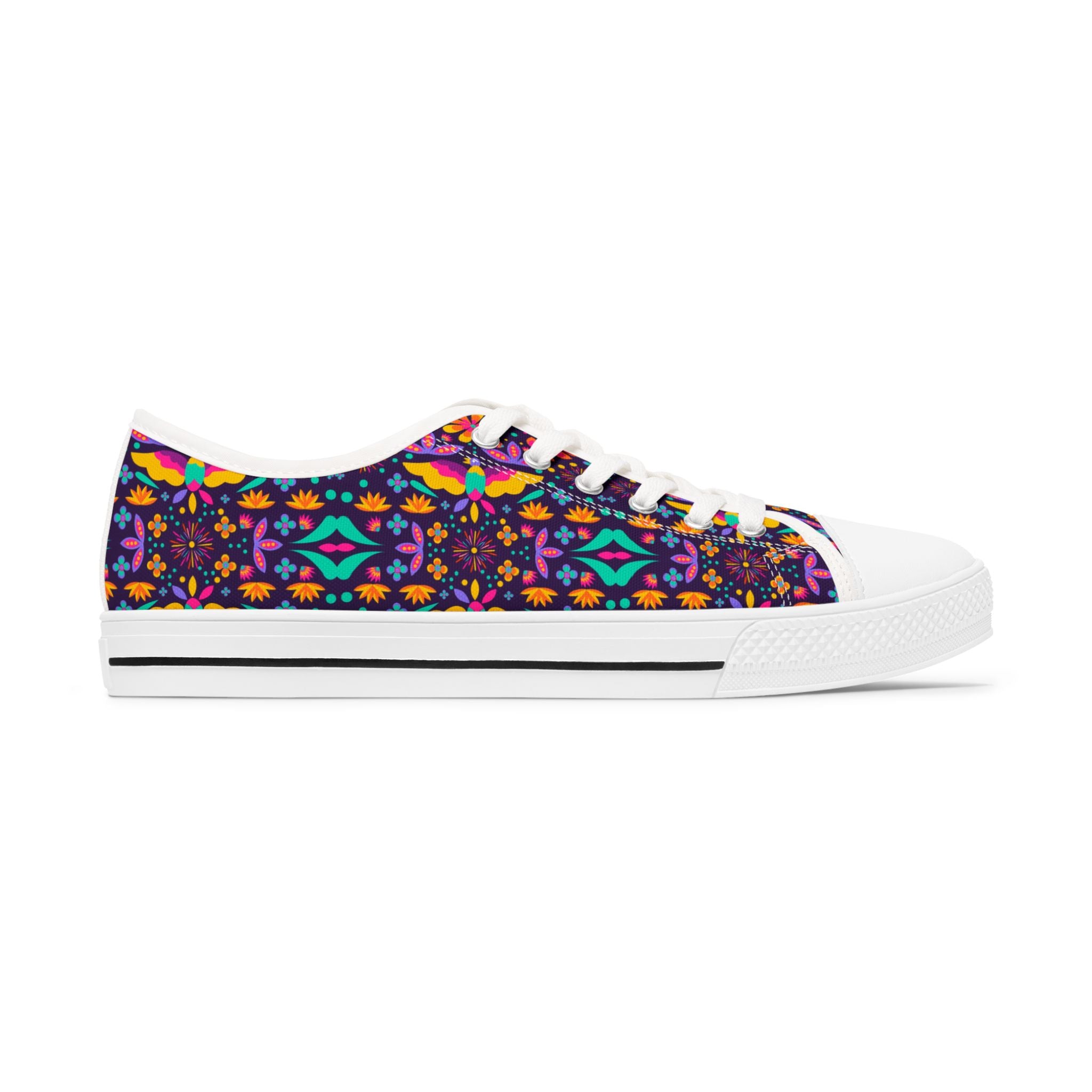 Low Top Sneakers — Colorful Boho Kaleidoscope Pattern for Women