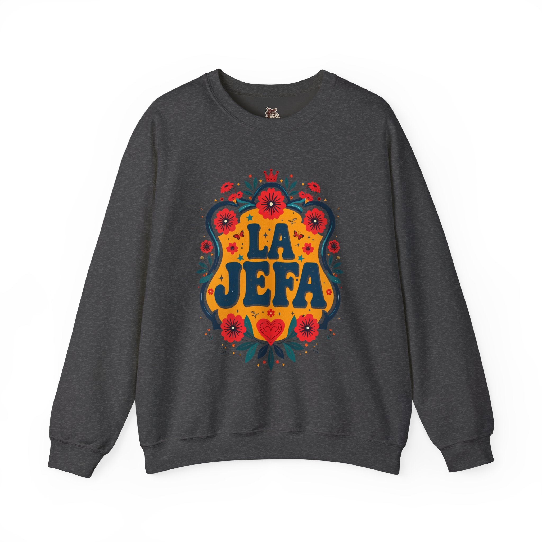Crewneck Sweatshirt — "La Jefa" Floral Graphic