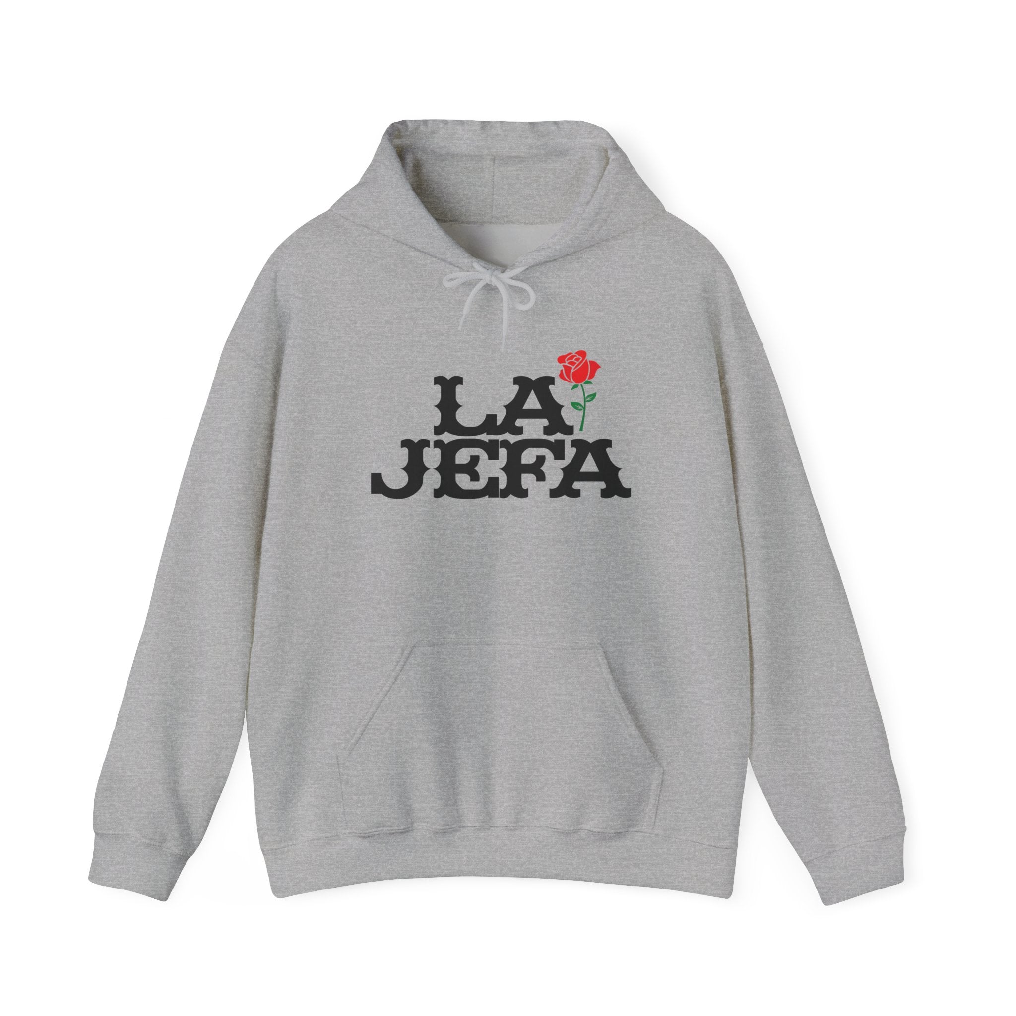 La Jefa Hoodie – Floral "La Jefa" Statement Pullover