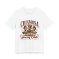 Chismosa Social Club heather ice blue tee - retro margarita gossip Latina graphic shirt