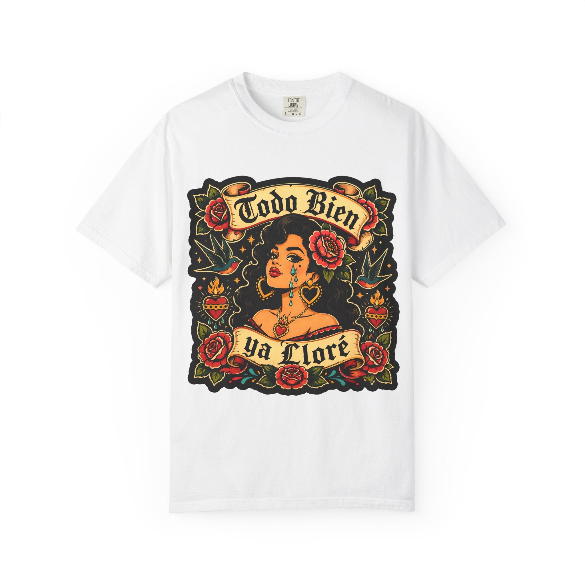T-Shirt — 'Todo Bien Ya Flore' Floral Retro Latina Tee