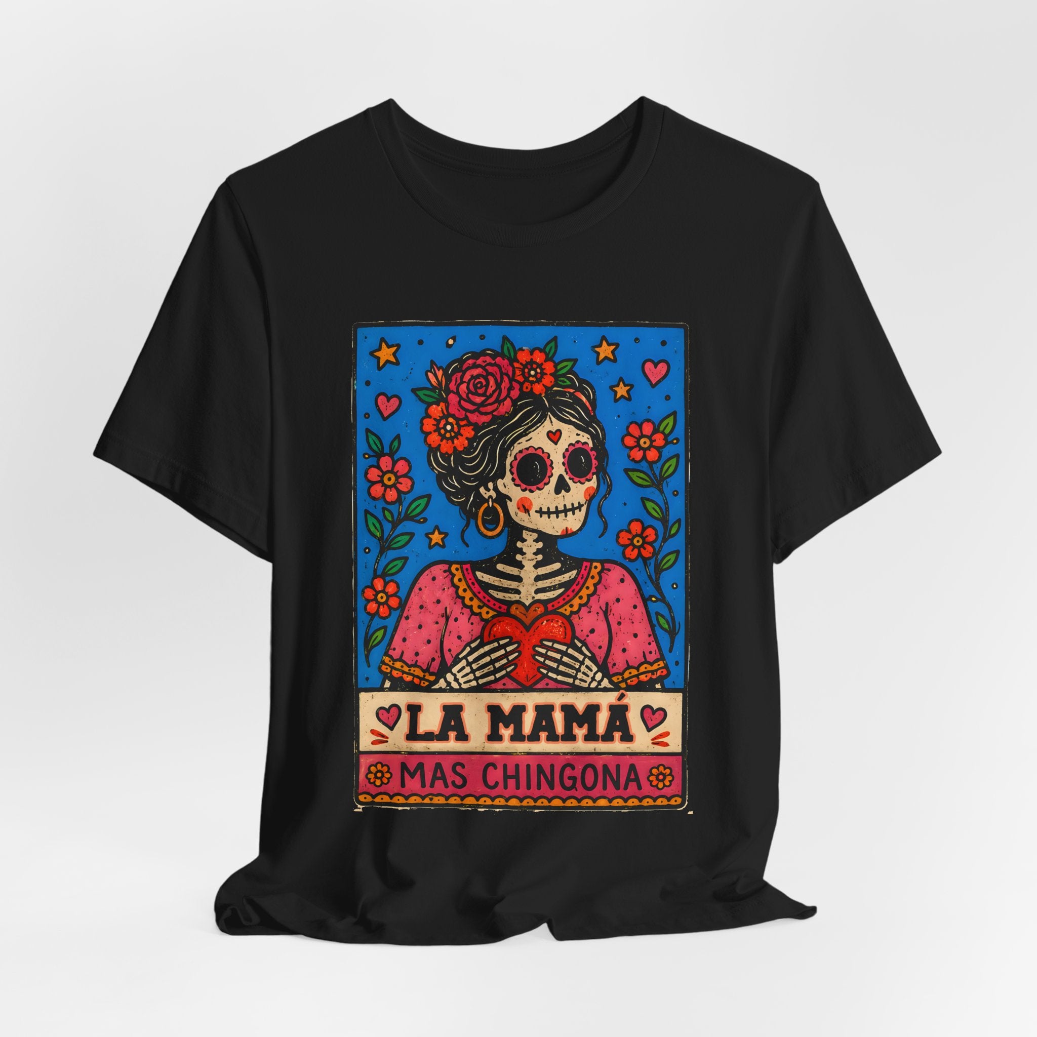 La Mama Mas Chingona tee lifestyle 2 - bold Latina mothers day calavera graphic shirt