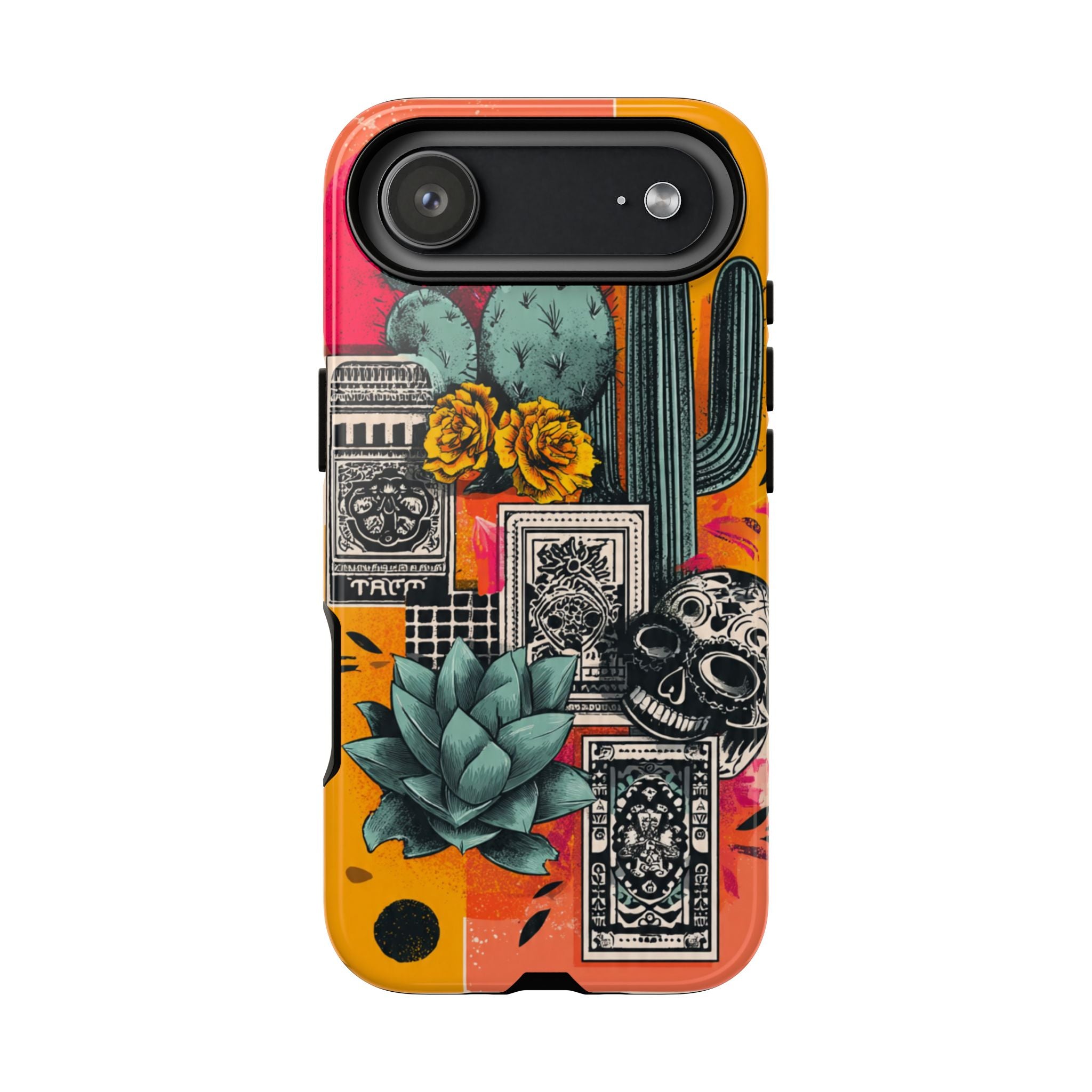 Desert Tarot Phone Case — Cactus, Succulent & Sugar Skull Protective Cover