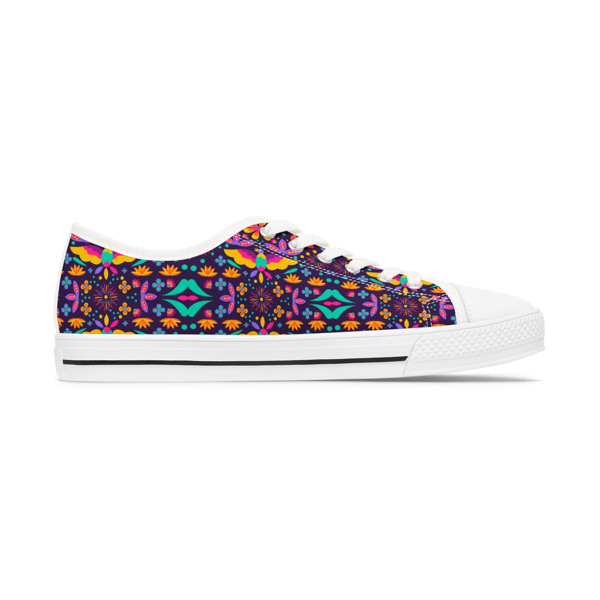 Low Top Sneakers — Colorful Boho Kaleidoscope Pattern for Women