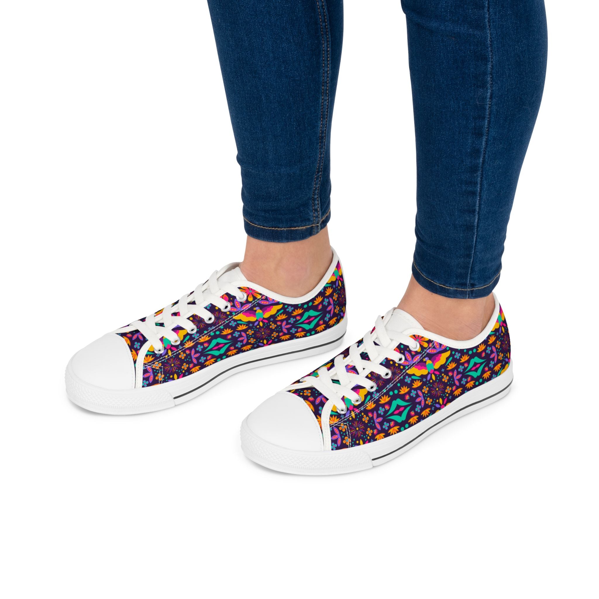 Low Top Sneakers — Colorful Boho Kaleidoscope Pattern for Women