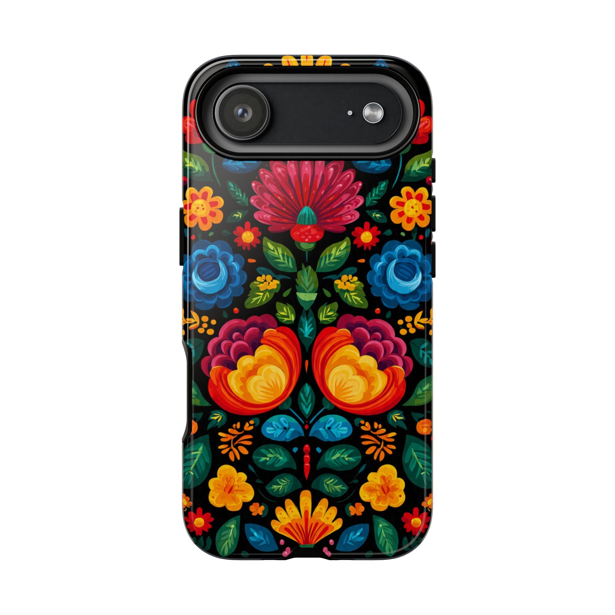 Floral Folk Art Tough Phone Case — Colorful Protective iPhone Cover