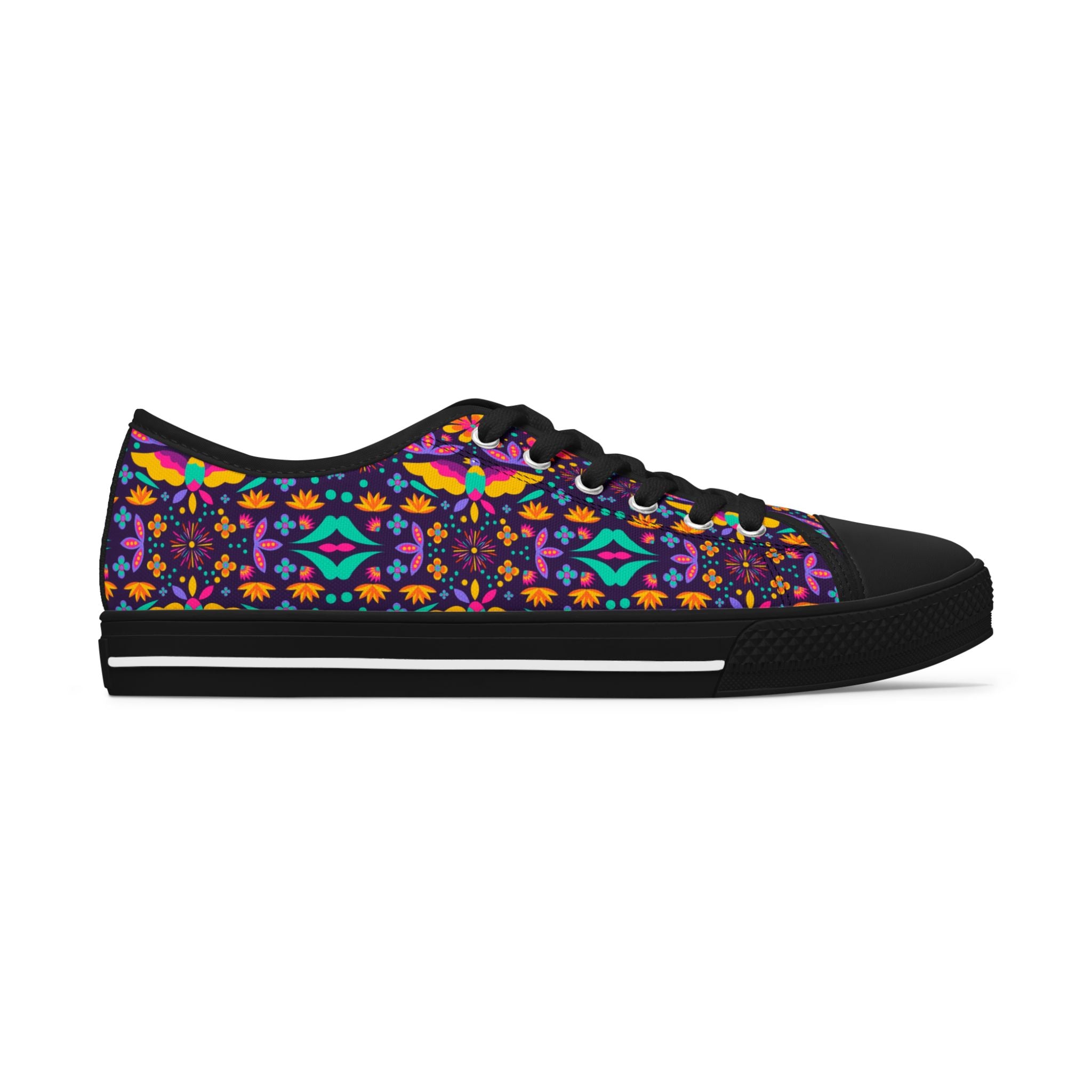 Low Top Sneakers — Colorful Boho Kaleidoscope Pattern for Women