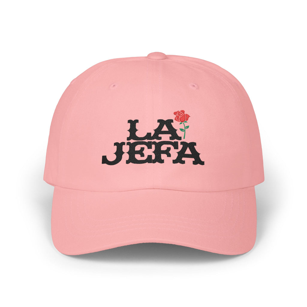 La Jefa Dad Cap – Embroidered Floral "La Jefa" Baseball Hat