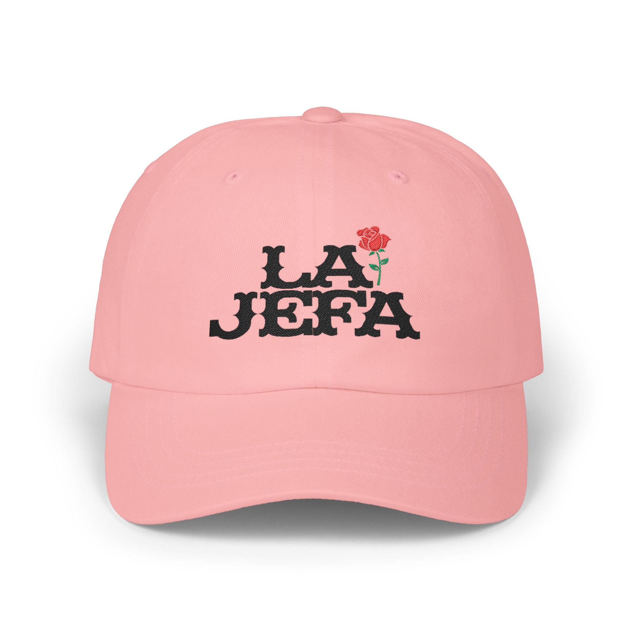 La Jefa Dad Cap – Embroidered Floral "La Jefa" Baseball Hat