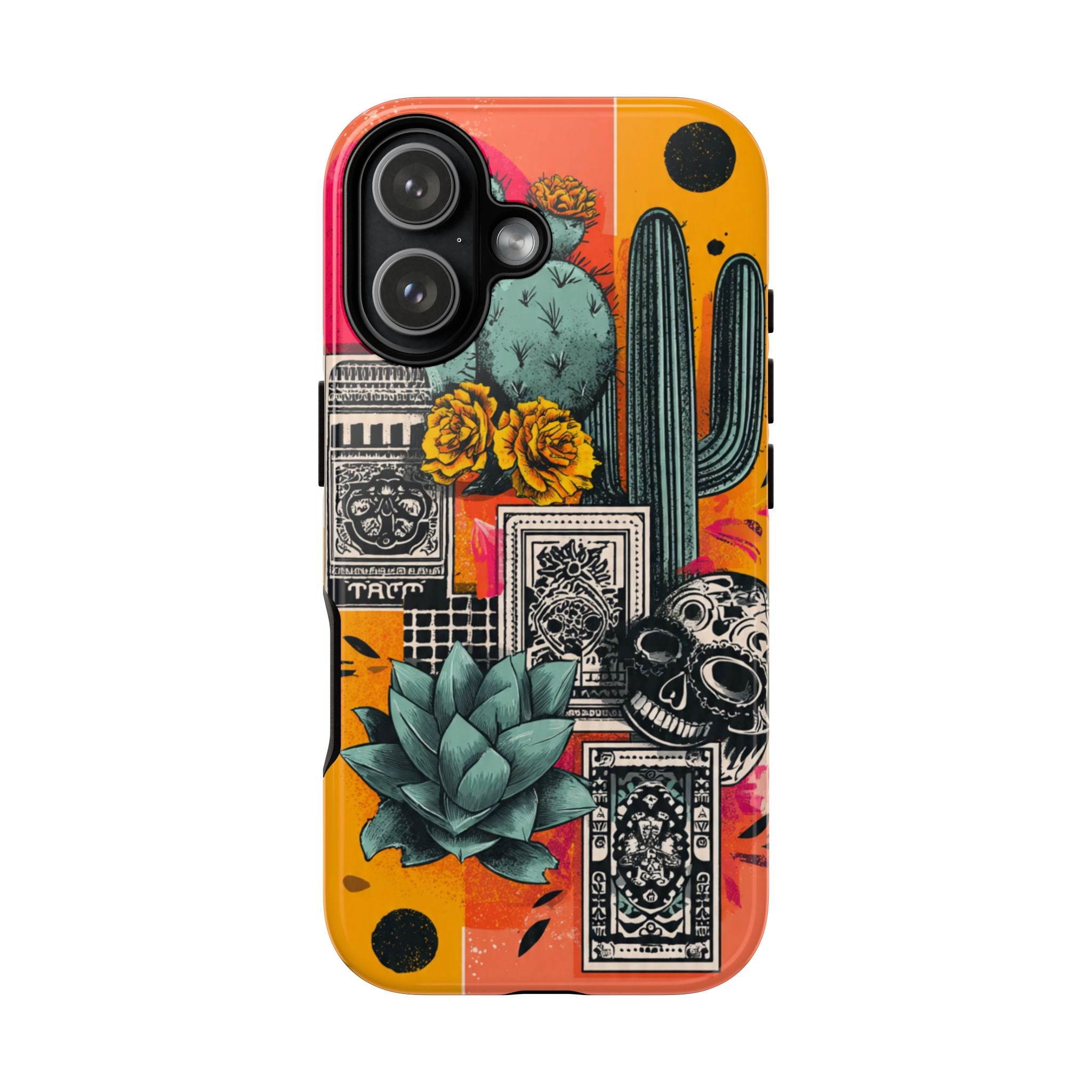 Desert Tarot Phone Case — Cactus, Succulent & Sugar Skull Protective Cover