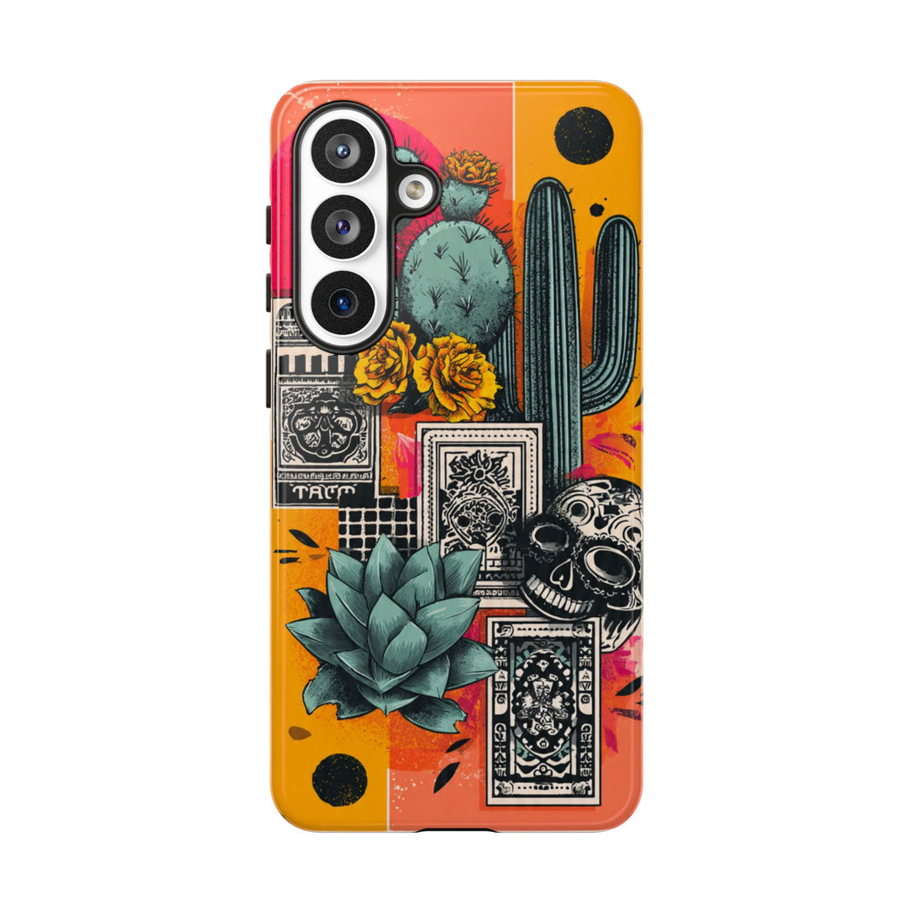 Desert Tarot Phone Case — Cactus, Succulent & Sugar Skull Protective Cover