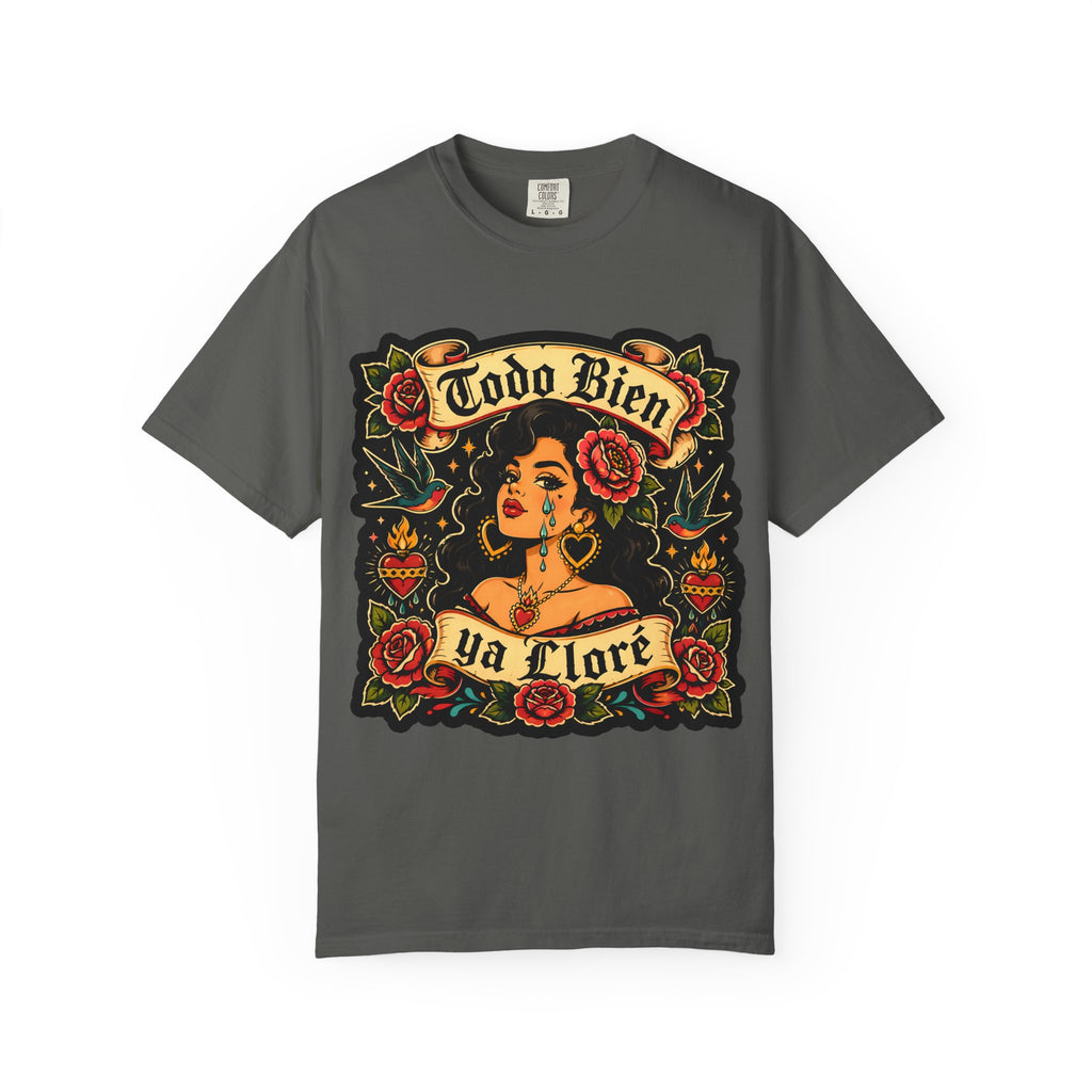 T-Shirt — 'Todo Bien Ya Flore' Floral Retro Latina Tee