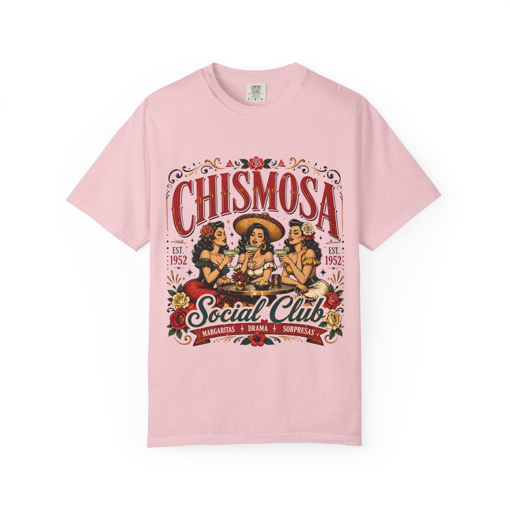 Chismosa Social Club ivory tee - vintage Latina social club retro pinup Comfort Colors