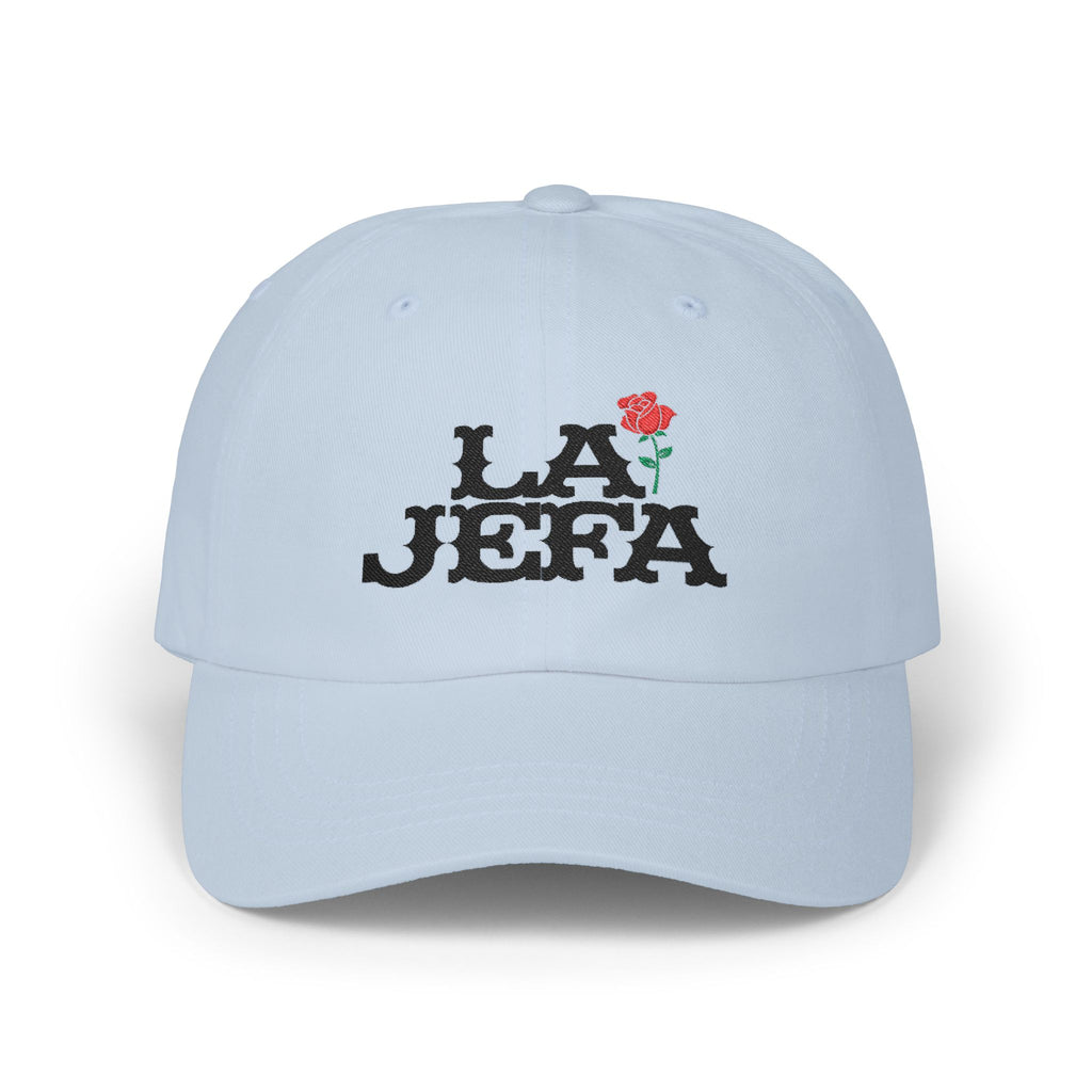 La Jefa Dad Cap – Embroidered Floral "La Jefa" Baseball Hat
