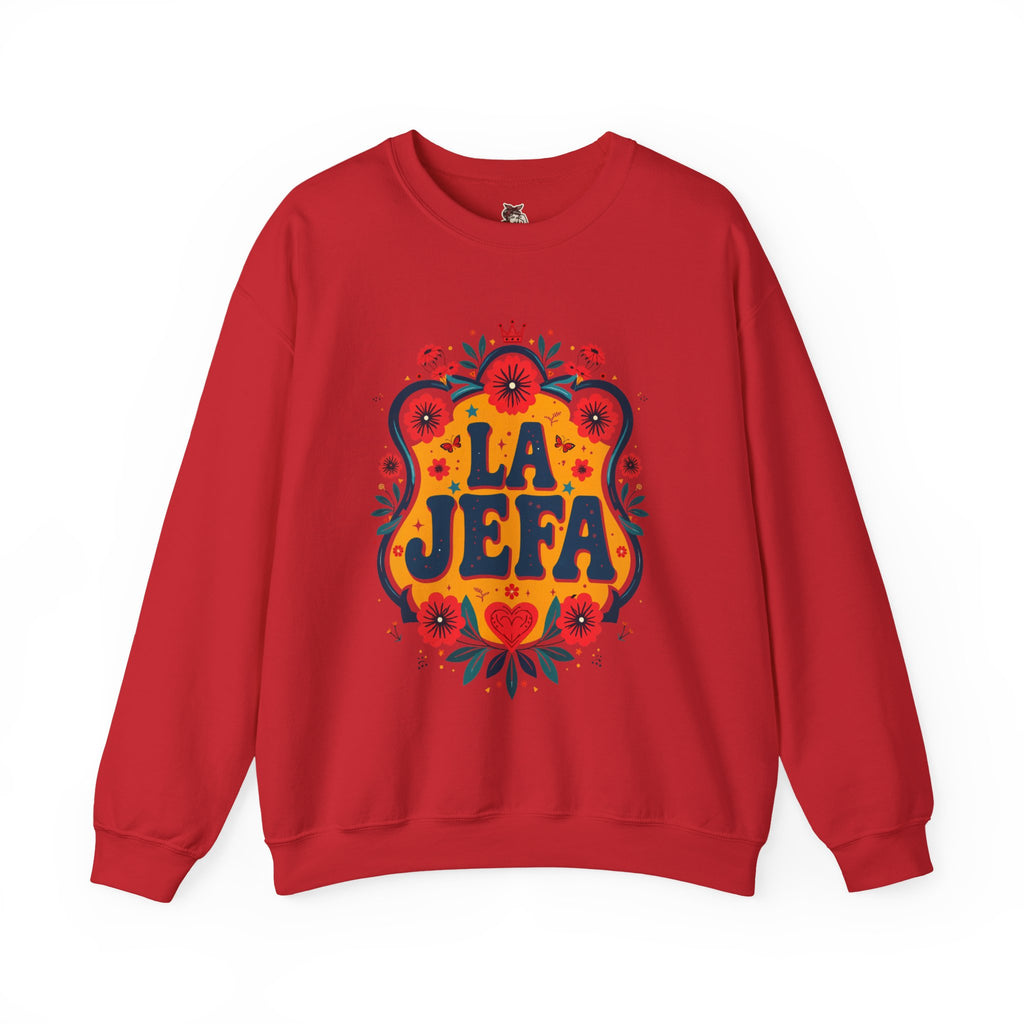 Crewneck Sweatshirt — "La Jefa" Floral Graphic