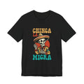 Dia de Muertos skeleton sombrero protest shirt dark grey - bold Latina statement tee