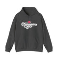 Chingona rose hoodie red - bold Latina pride script pullover unisex sweatshirt