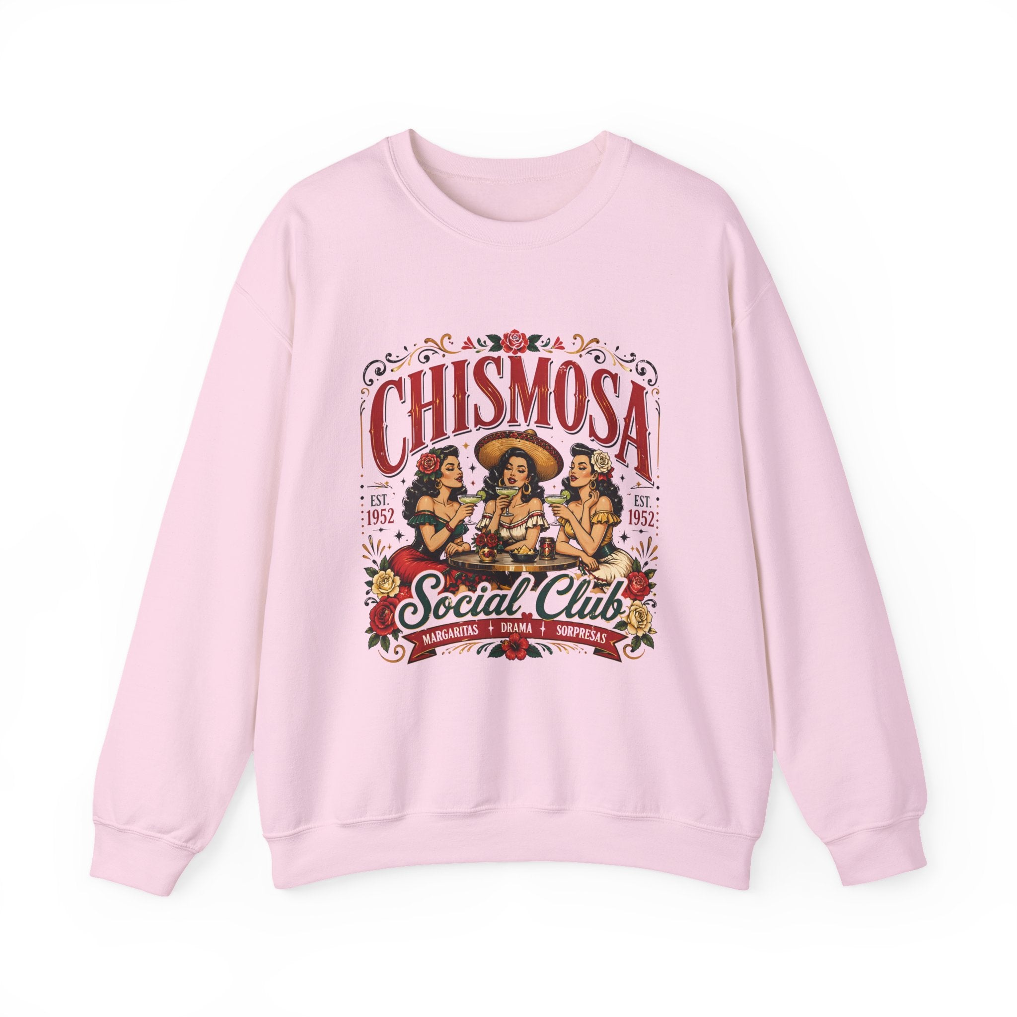 Chismosa Social Club white crewneck - vintage chismosa Latina girls night pastel pullover