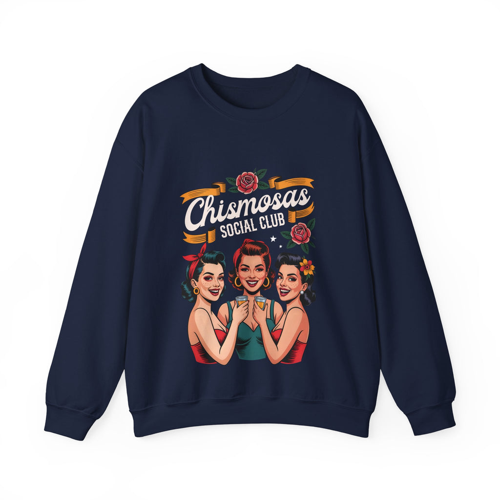 Chismosas Social Club crewneck black - vintage retro gossip chicana girls night pullover
