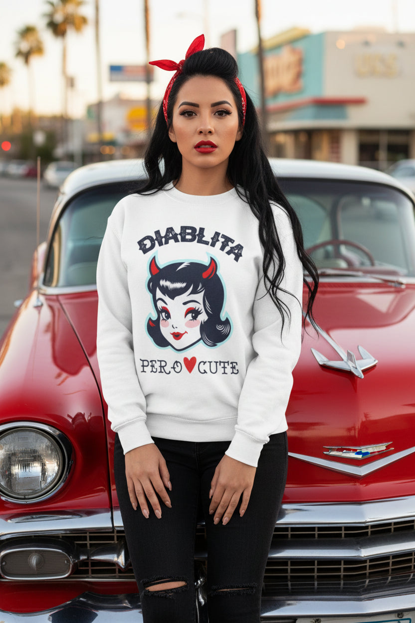 Diablita Pero Cute Crewneck Sweatshirt