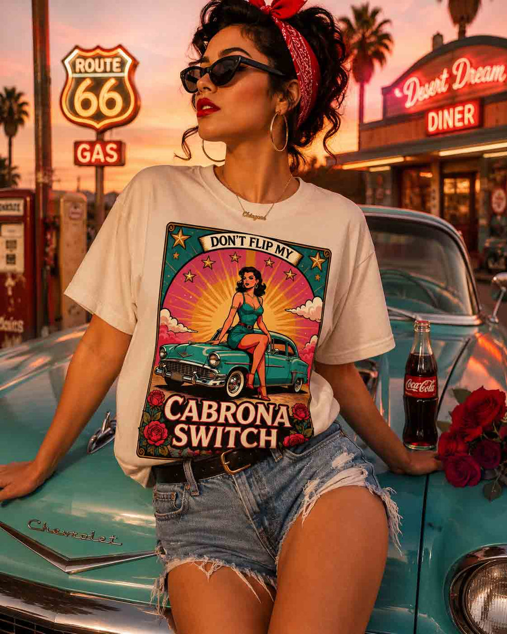 Don't Flip My Cabrona Switch lifestyle 1 - bold Latina humor vintage Comfort Colors tee
