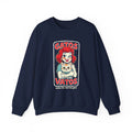 Chicana cat mama crewneck sweatshirt navy - Gatos Before Vatos cozy pullover