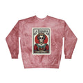 La Chingona Color Blast crewneck citrine - crowned calavera Latina pride sweatshirt