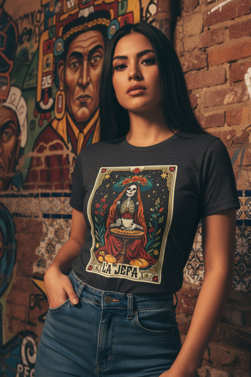 Day of the Dead Latina pride t-shirt - sugar skull marigold boss tee gift idea