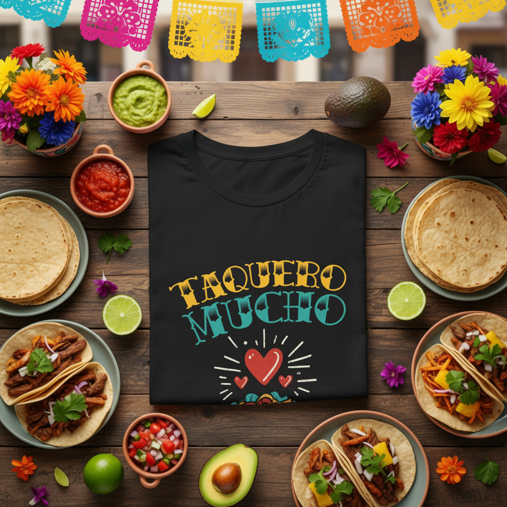 Cute smiling taco graphic tee - funny Latina food lover shirt unisex fit