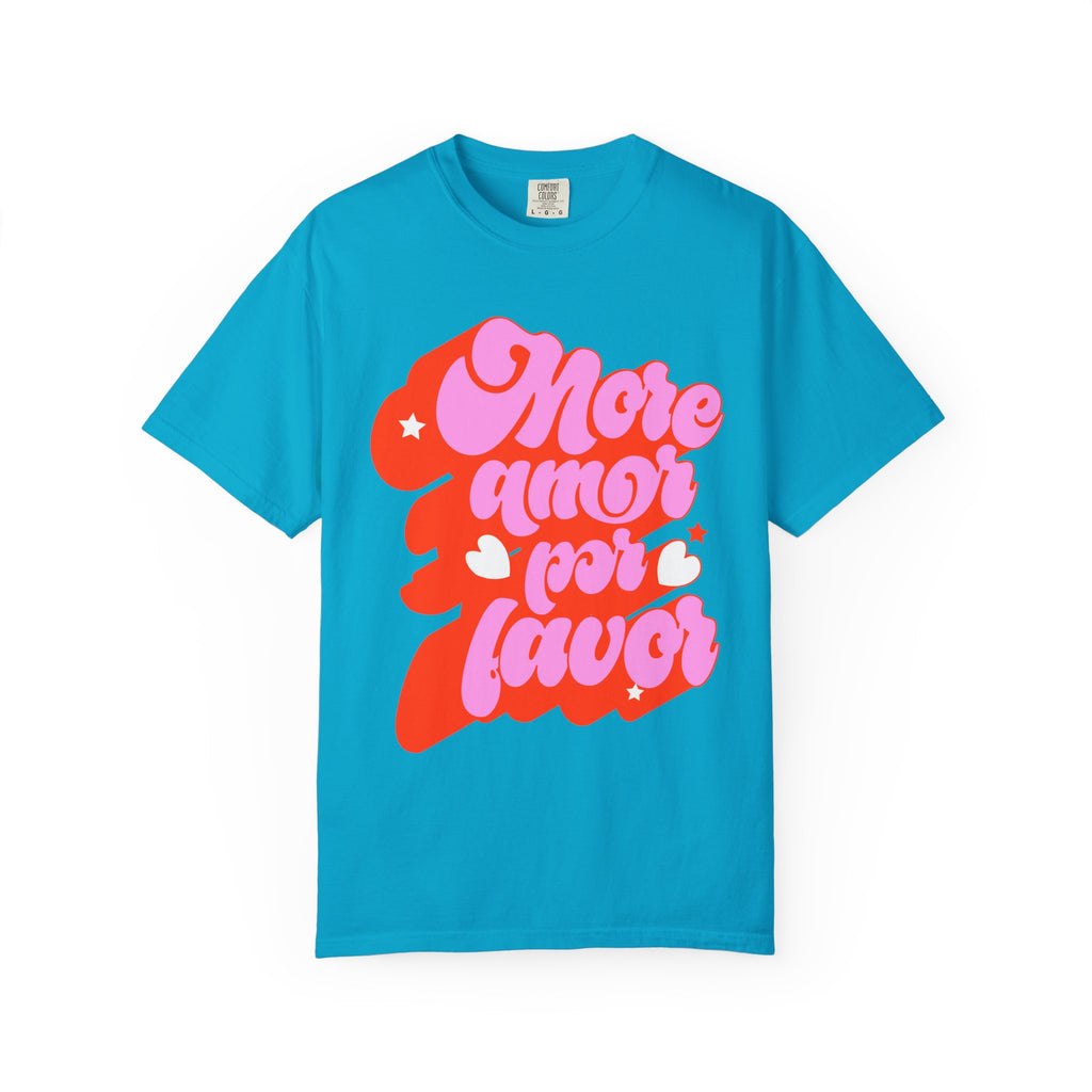 More Amor Por Favor graphic tee in moss green - Hispanic heritage gift