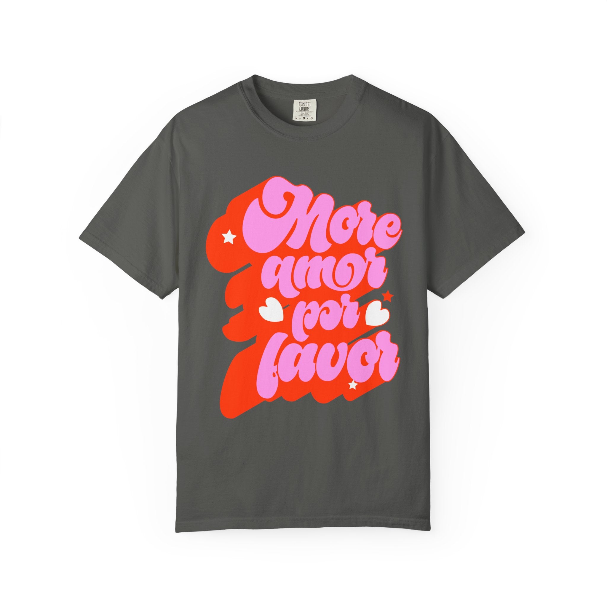More Amor Por Favor t-shirt in butter color - retro Latina streetwear