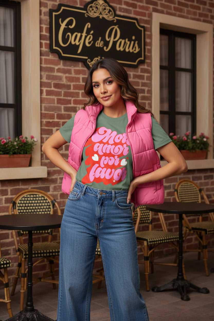 Latina gift tee More Amor Por Favor - garment-dyed comfort colors shirt