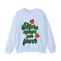 More Amor Por Favor crewneck - retro strawberry heart chicana love pullover