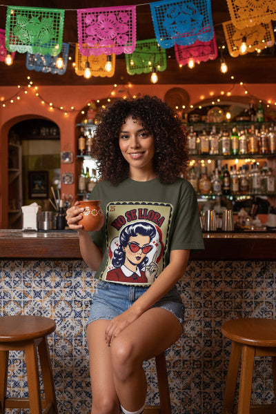 No Se Llora Por Pendejos lifestyle 2 - garment-dyed bold Spanish statement chicana tee