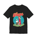 Tacos Before Vatos retro graphic t-shirt in black - funny Latina Mexican food tee