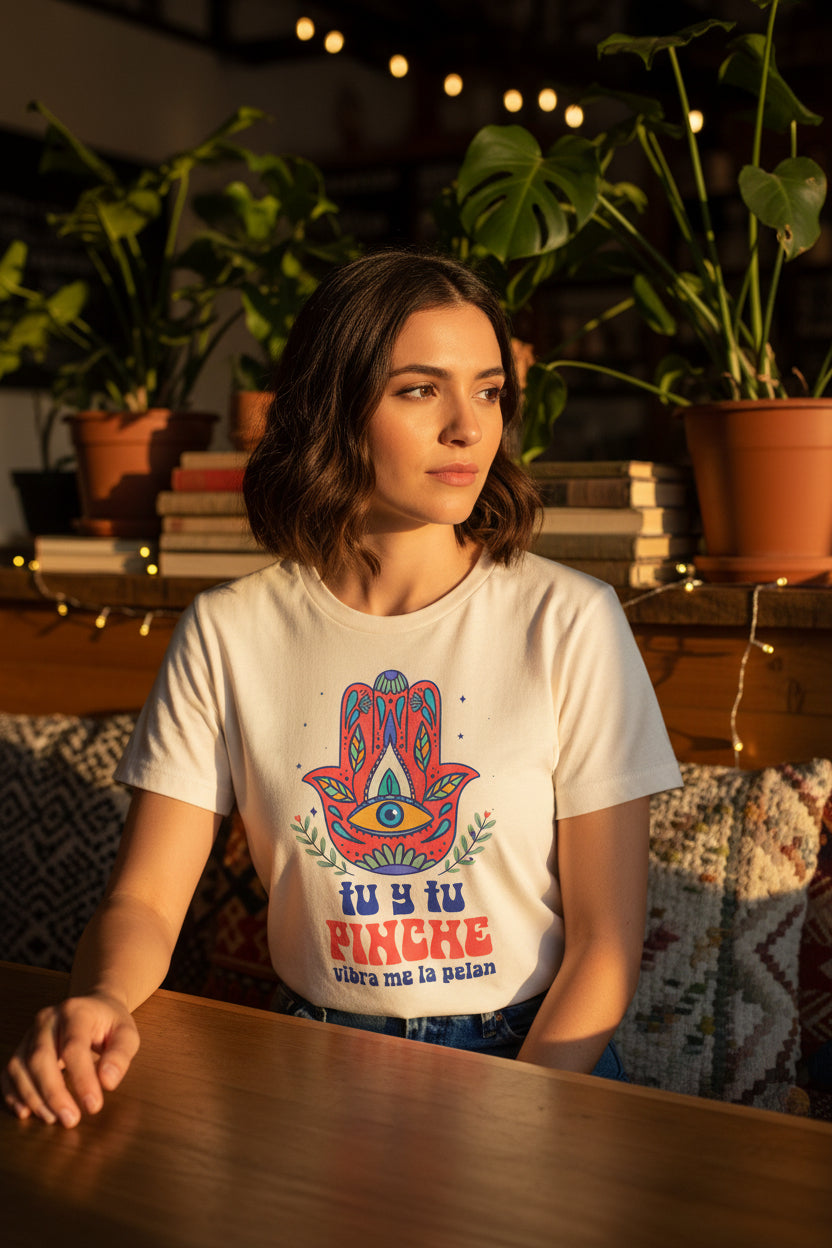 Hamsa Eye Tee — "Tu y Tu Pinche" Spanish Graphic T-Shirt